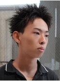 スパイキーショート/アップバング/ツーブロック/メンズ/眉毛