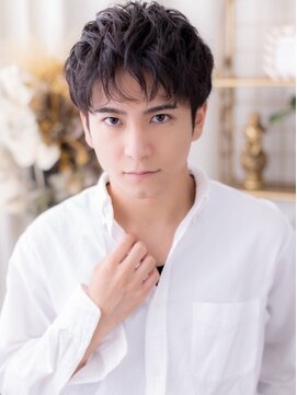 カバーヘア ブリス 川口(COVER HAIR bliss) 黒髪ルーズパーマ小顔アクティブショート毛流れマッシュ20代30代