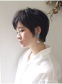 【juno】大人かわいいナチュラル黒髪ベリーショート☆
