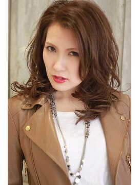 バグズ ヘアデザイン 桔梗が丘店(Baguz HAIR DESIGN) 小顔ミディ×無造作ウェーブ