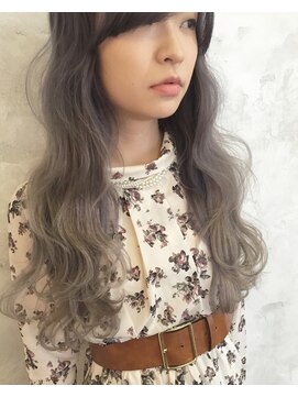 ニコ(nico...) グラデ#ワイドバング#くびれミディ#モーブカラー