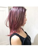【奈良/inni hair】トップレイヤー ピンクグラデーション