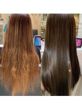 ◆Leafyオリジナル髪質改善◆カラー・パーマ・ストレートとMIXすると相乗効果を発揮!髪本来の素髪の艶感に!