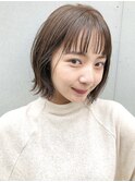 【mee.】 外ハネボブアッシュブラウンネオウルフ