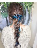 インナーカラー ヘアアレンジ デザインカラー