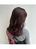 春カラー深みピンクブラウン