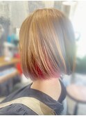 ショート×インナーカラー