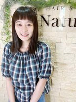 ナトゥーラ 八事店(Natura) オン眉ストレートサラツヤ髪髪質改善ブラックナチュラル