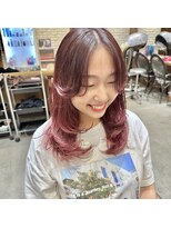 アデプト 金町店(adept) 【adept金町店　石崎Style】ざくざくレイヤー×チェリーレッド