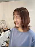 顔周りレイヤー/オン眉/オレンジカラー