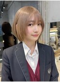 切りっぱなしボブ長めボブナチュラルボブ結べるボブ前下がりボブ