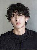 シャドウパーマ/ラウンドマッシュ/波巻きパーマ/シースルー