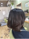 30代40代ミディアムレイヤー　ボブ　髪質改善酸性ストレート