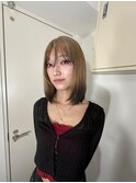 ベージュ×エンドカラー