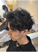メンズミディアムナチュラルスパイラルパーマ/メンズパーマ