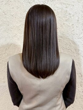 プリモ ココ 鍋島店(Primo coco.) 髪質改善トリートメント ストレート アッシュブラウン 美髪 20代