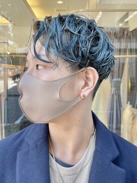 パークレーン アイス イヴェン アネックス(PARK LANE ICI yeven.anx) ブリーチマッシュショートメンズツーブロックデザインカラー