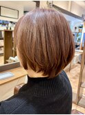 白髪ぼかしカラー白髪ぼかしハイライト大人ショート30、40、50代