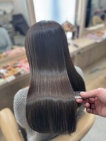 ラディシュ さがみ野(RADISH) 透明感♪髪質改善METEOカラー小顔艶感ミディピンクべージュ