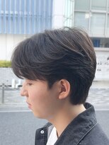 ディライト(Delight)&nbsp;ナチュラルセンターパート曲がる縮毛矯正ニュアンスパーマ