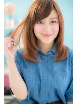 ミック 日暮里店(miq) ツヤ感&透明感☆《お嬢様セミディ》