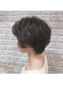 ランダムなパーマのハンサムショート☆