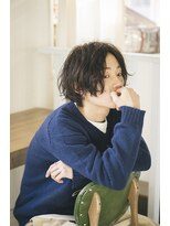 ノットバイベル 大宮(knot by belle)&nbsp;メンズ　サイドグラデーションのセンターパート&くせ毛パーマ