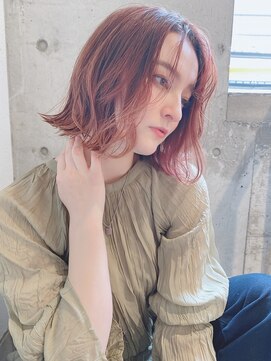 ルービック(Rubik's) 小顔ナチュラルボブヘア/オレンジブラウン20代30代40代