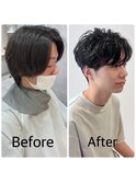 20代30代40代☆メンズカット+くせ毛風パーマ【本町本店】