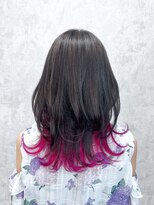 デミヘアー(Demi hair)&nbsp;インナーカラー×ショッキングピンク