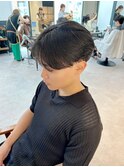 韓国センターパート×黒髪ツーブロック[メンズ]