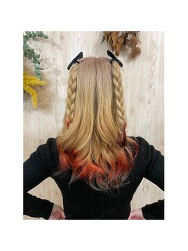 リフラス(Reflus.) 【きつねカラー】ベージュブロンド×オレンジレッド