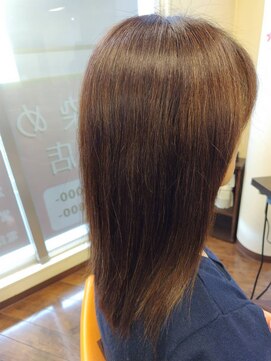 ツヤイロ 島田店 ボブウルフ小顔ネビージュワンレンヘアセット結婚式成人式