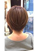 イメチェン丸みショートナチュラルレイヤーボブ30代40代50代o