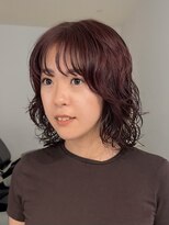 ナループロアツム(Nalu pu loa Tsum)&nbsp;レイヤーパーマ/赤髪パーマ/ミディアムレイヤー/ボブパーマ