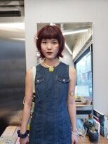 コードプラスリム(CODE+LIM)&nbsp;ボブ／ボブレイヤー／赤髪ボブ/オン眉／前髪