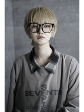 【ハイトーンのブリーチ毛へのケア縮毛矯正】［メンズ/メンズパーマ/スパイラルパーマ/メンズカット/渋谷］