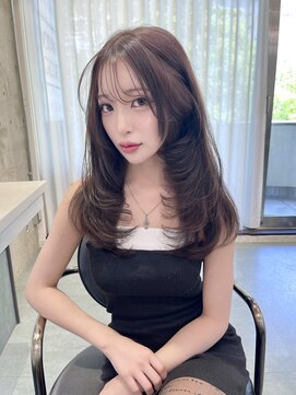 リリー(Lilley) マロンベージュ×小顔レイヤー×韓国風巻き×髪質改善