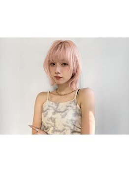 ダメージレスなハイトーンカラー/ブリーチが得意な渋谷美容室★カット+ダブルカラー+トリートメント\16500