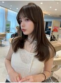髪質改善＊ココアベージュレイヤーロング＊美髪【Zina池袋】