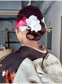 ロングピンクベージュ韓国ヘア顔周りレイヤー_ba583323