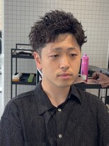 エイド 渋谷(aid) ツーブロックアップバングアクティブスパイキーショートパーマ