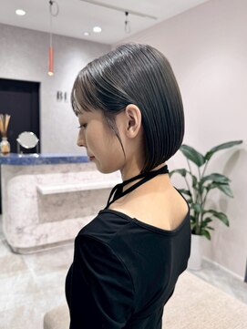 アール ヘアー デザイン(r hair design) 小顔見せショートベージュカラーブリーチしない透明感カラー