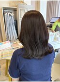 ピンクブラウン×ミディアムレイヤー