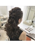 華やかハーフアップ