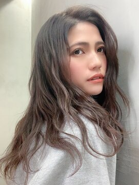 アルバム 銀座(ALBUM GINZA) ロングウェーブ_厚めバングローライトスリークボブ_27325