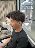 短髪×束感×ブリーチカラー