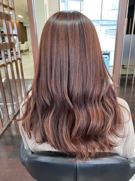 ビューティーヘアサロン アングル 八戸ノ里店(Beauty Hair Salon angle) ピンクベージュカラー