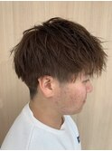 メンズカット×サンドベージュ