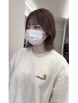 サンド 鹿児島中央(sand)&nbsp;ボブ　フルバング　ハッシュカット　イメチェン　似合わせカット